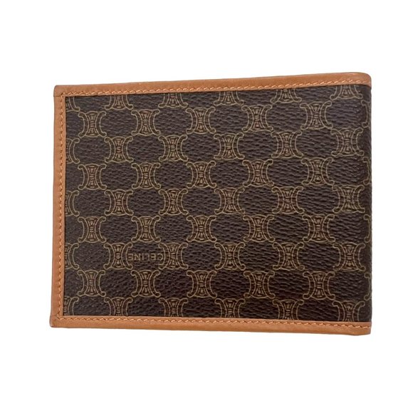 CELINE: Brown, Monogram Macadam Logo Wallet/Card Holder #1314 - Picture 2 of 6